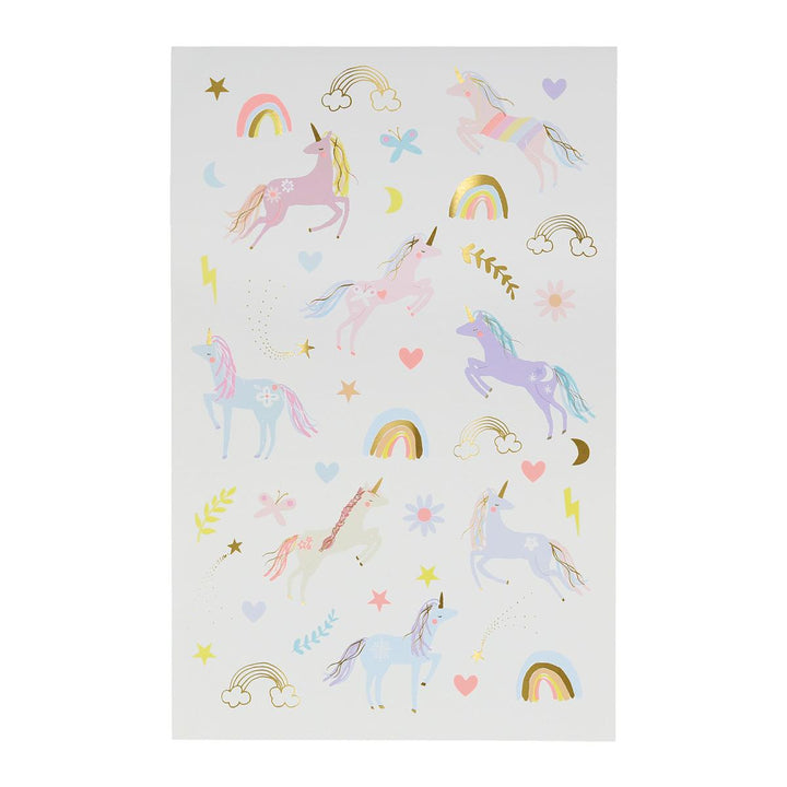 Unicorn Large Temporary Tattoo Sheets x 2 | Meri Meri temporary tattoos Unicorn Large Temporary Tattoo Sheets x 2