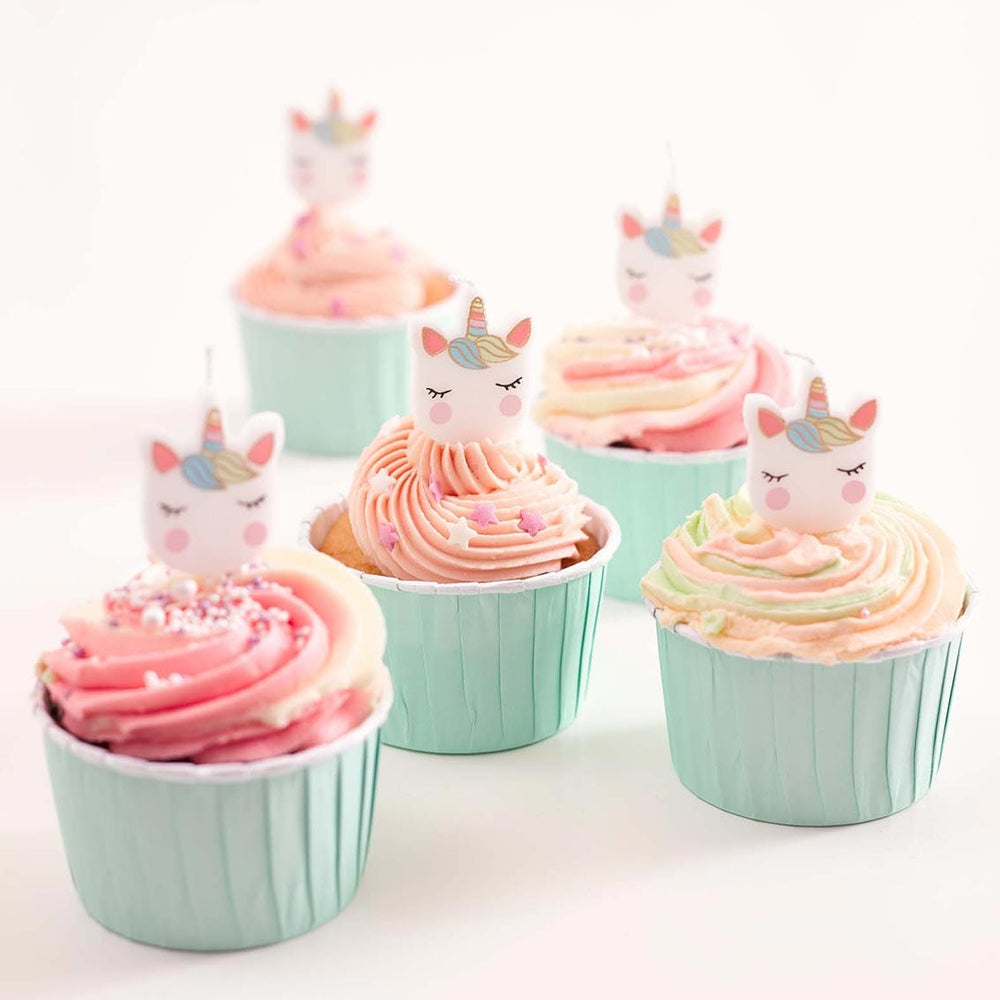 Unicorn Party - Unicorn Birthday Cake Candles x 5 Birthday Candles Unicorn Birthday Cake Candles x 5