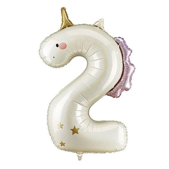 Unicorn Shaped Number 2 Foil Balloon Foil Balloon Unicorn Shaped Number 2 Foil Balloon