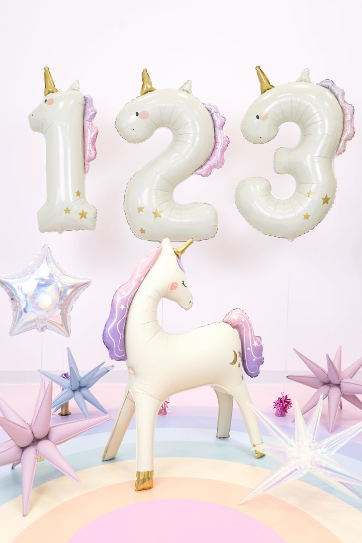 Unicorn Shaped Number 4 Foil Balloon Foil Balloon Unicorn Shaped Number 4 Foil Balloon