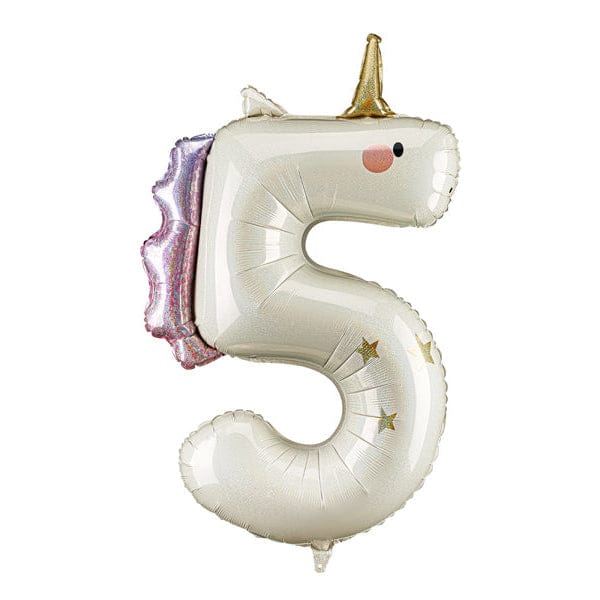 Unicorn Shaped Number 5 Foil Balloon Foil Balloon Unicorn Shaped Number 5 Foil Balloon