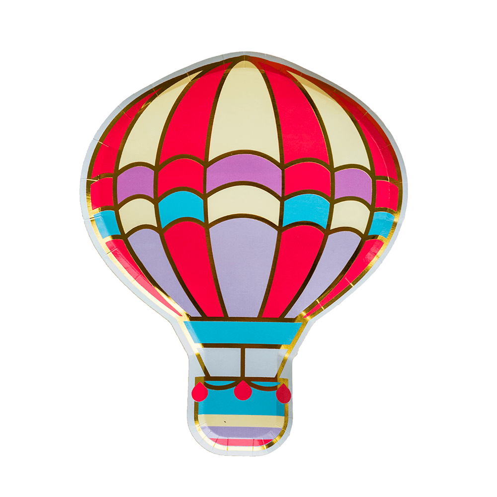 party plates Up, Up & Away Hot Air Balloon Party Plates x 8