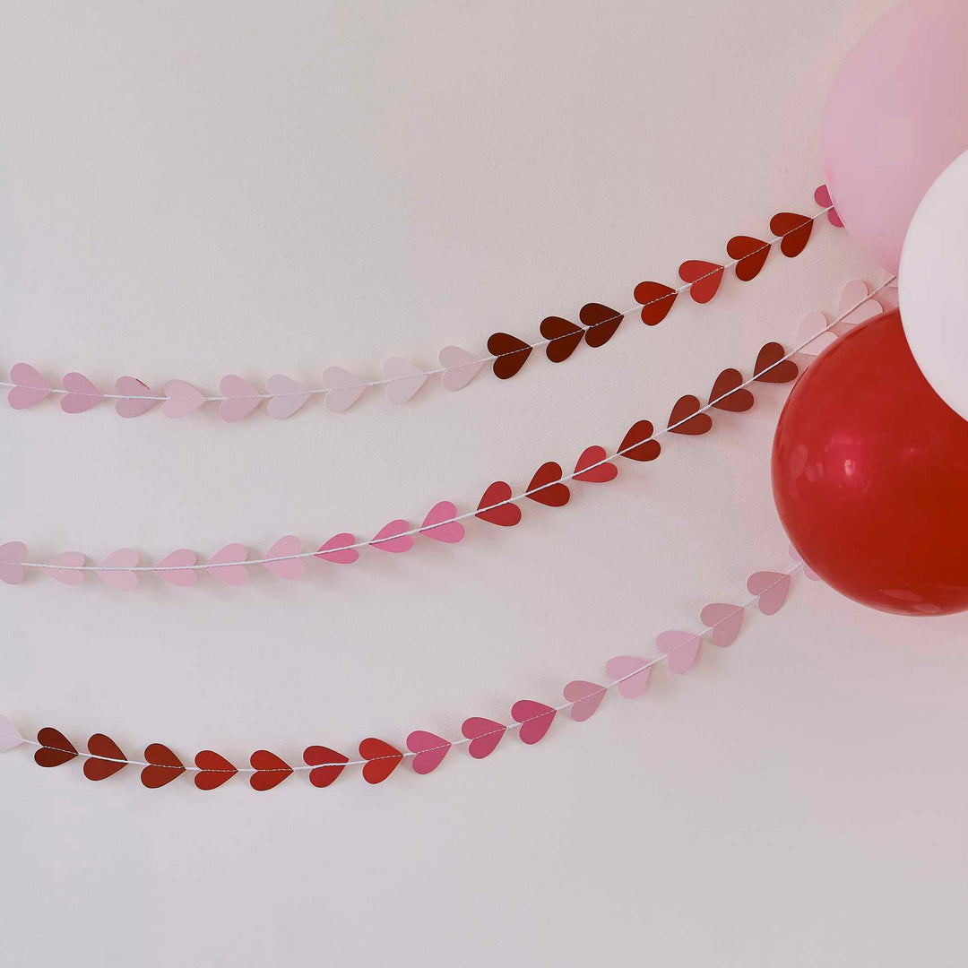 Valentine's Day Decorations - Ombré Heart Garland Bunting Ombré Heart Garland