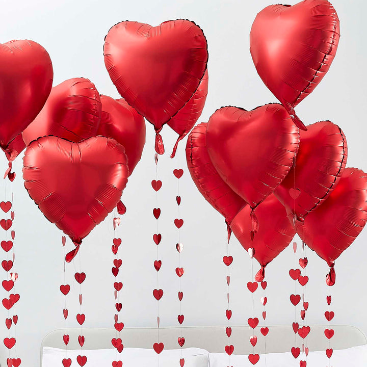 Foil Balloon Valentines Day Heart Balloon Kit Pack of 25