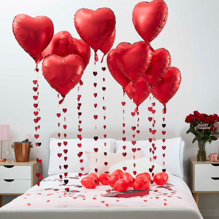 Foil Balloon Valentines Day Heart Balloon Kit Pack of 25