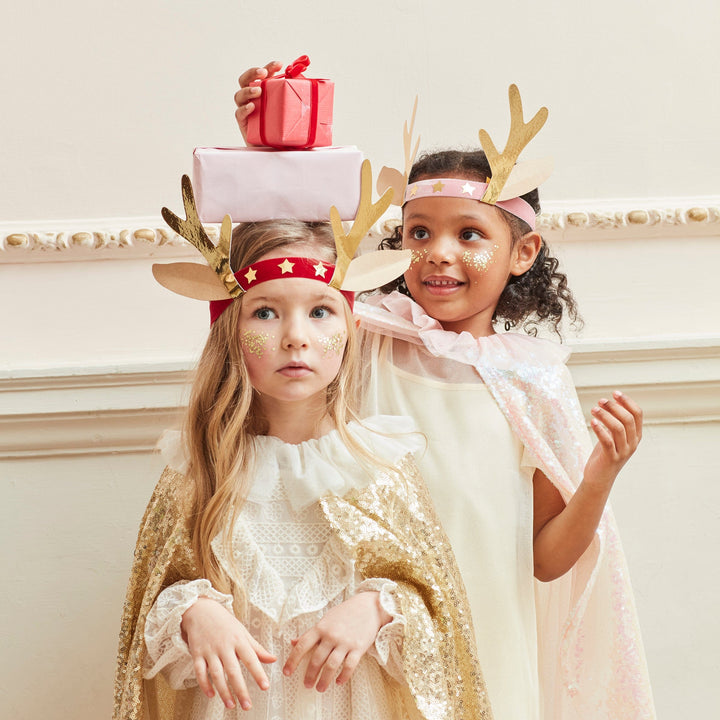 Velvet Antler Christmas Party Headbands x 8 | Meri Meri Christmas Party Party Hats Velvet Antler Christmas Party Headbands x 8