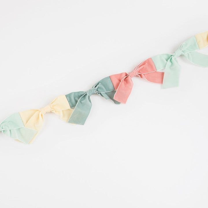 Velvet Bow Garland - Meri Meri Party Supplies Bunting Velvet Bow Garland