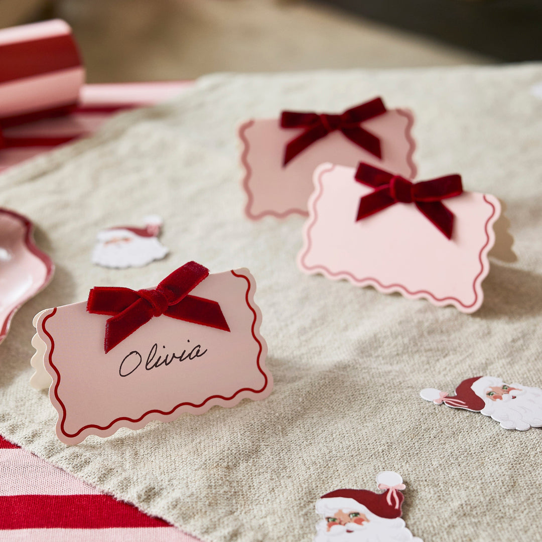 Velvet Bow Place Cards x 8 place cards Velvet Bow Place Cards x 8