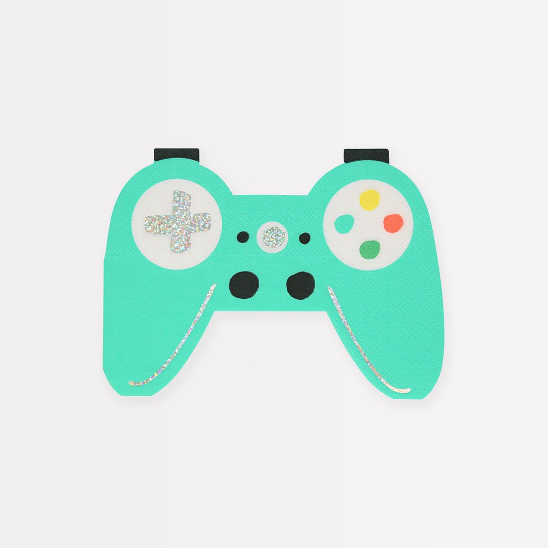 Video Games Controller Party Napkins x 16 | Meri Meri party napkins Video Games Controller Party Napkins x 16