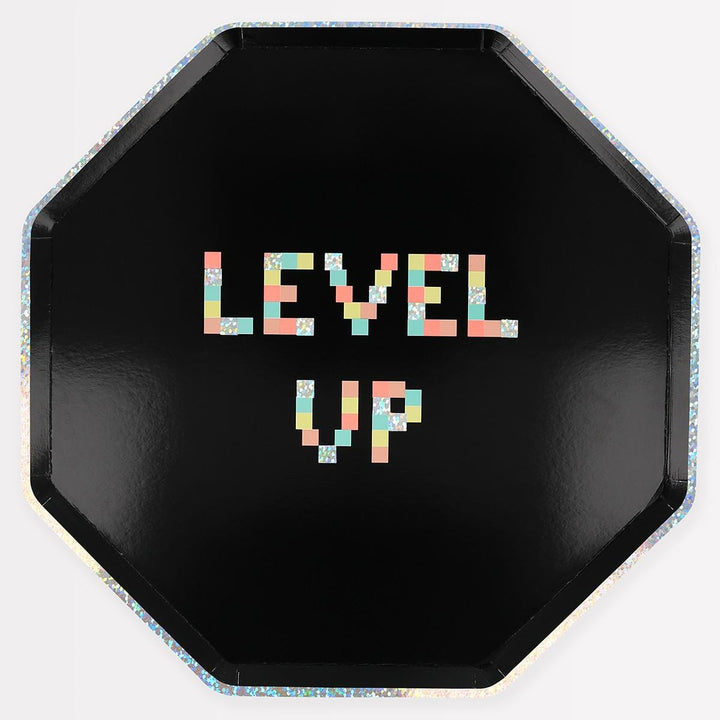 Video Games Dinner Party Plates x 8 | Meri Meri party plates Video Games Dinner Party Plates x 8