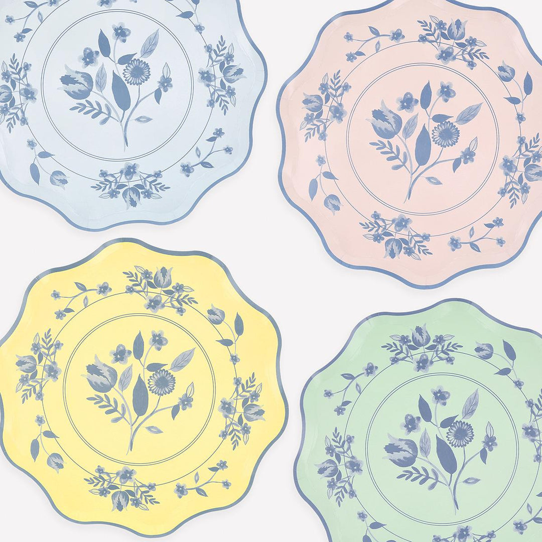 Vintage Botanical Dinner Party Plates x 8 | Meri Meri party plates Vintage Botanical Dinner Party Plates x 8