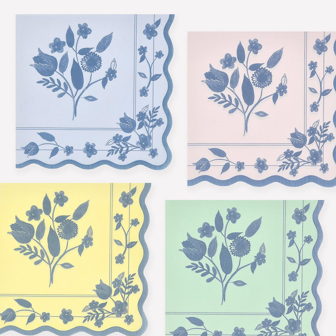 Vintage Botanical Large Party Napkins x 16 | Meri Meri party napkins Vintage Botanical Large Party Napkins x 16