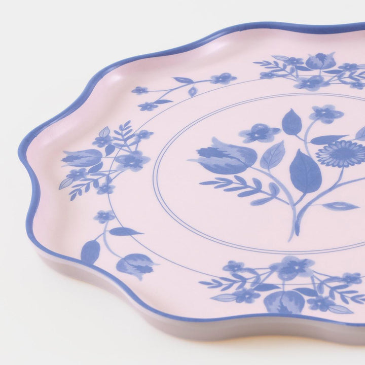 Vintage Botanical Reusable Large Party Plates x 4 | Meri Meri party plates Vintage Botanical Reusable Large Party Plates x 4