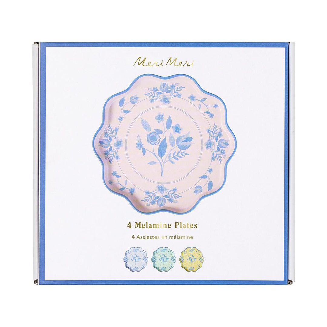 Vintage Botanical Reusable Small Plates x 4 | Party Tableware UK Tableware Vintage Botanical Reusable Small Plates x 4
