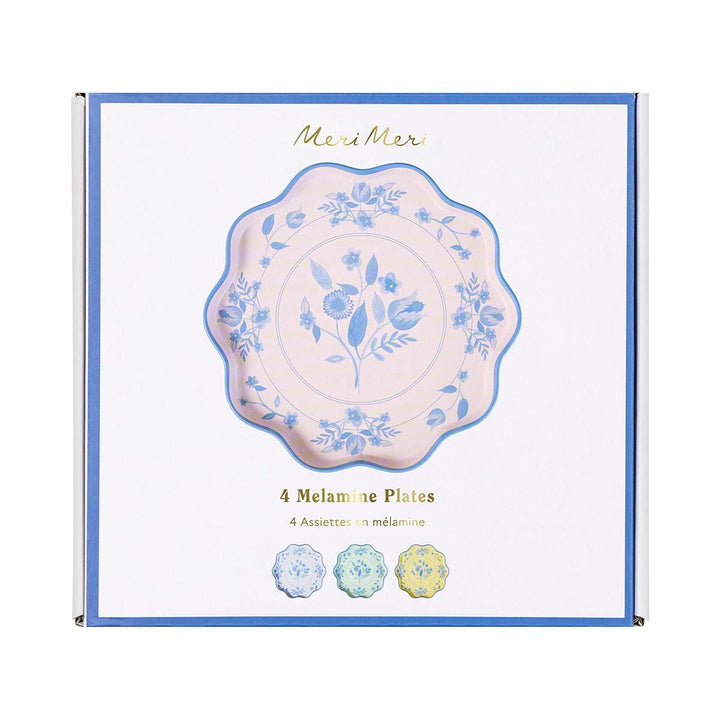 Vintage Botanical Reusable Small Plates x 4 | Party Tableware UK Tableware Vintage Botanical Reusable Small Plates x 4