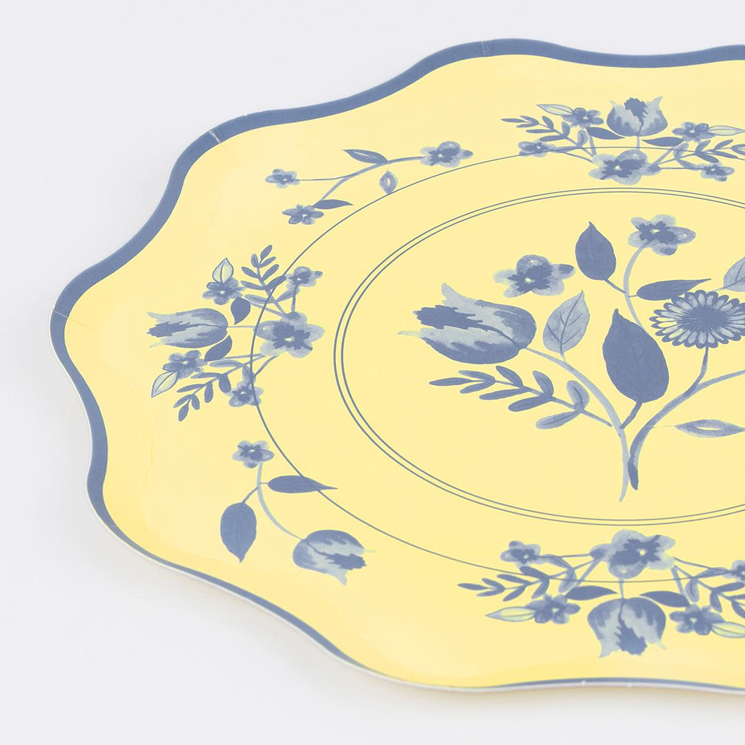 Vintage Botanical Side Party Plates x 8 | Meri Meri party plates Vintage Botanical Side Party Plates x 8