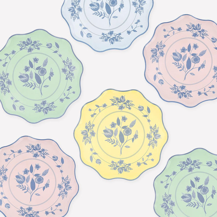 Vintage Botanical Side Party Plates x 8 | Meri Meri party plates Vintage Botanical Side Party Plates x 8