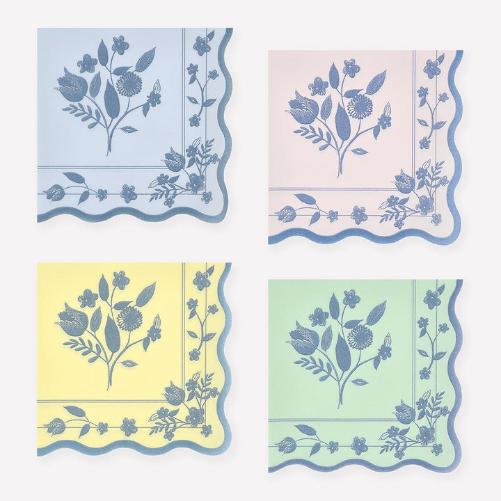 Vintage Botanical Small Party Napkins x 16 | Meri Meri party napkins Vintage Botanical Small Party Napkins x 16