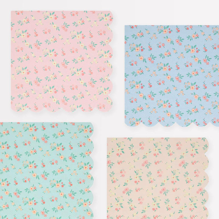 Vintage Ditsy Large Party Napkins x 16 | Meri Meri party napkins Vintage Ditsy Large Party Napkins x 16
