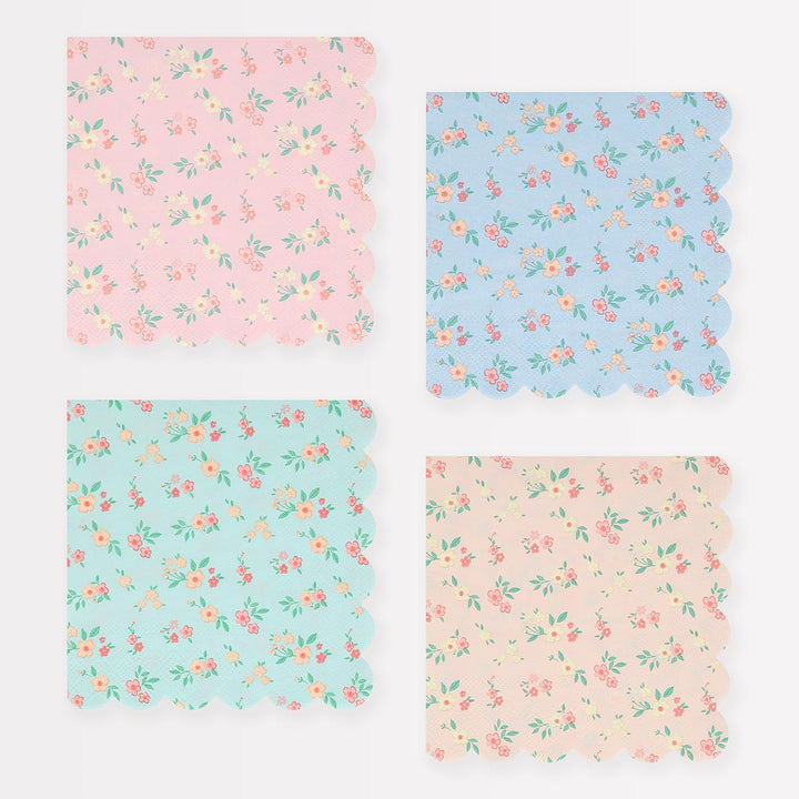 Vintage Ditsy Small Party Napkins x 16 | Meri Meri party napkins Vintage Ditsy Small Party Napkins x 16