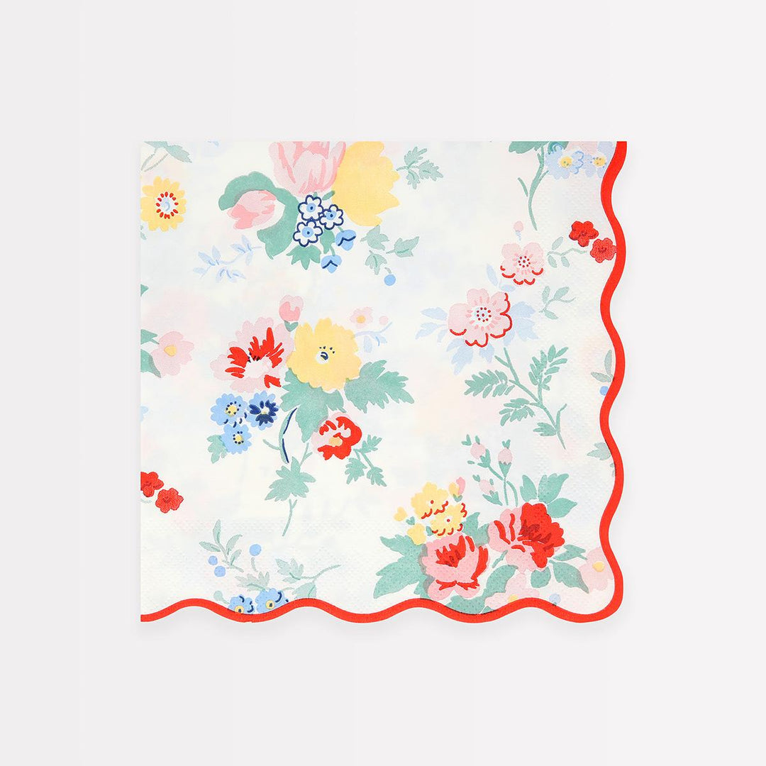Vintage Floral Large Party Napkins x 16 | Meri Meri party napkins Vintage Floral Large Party Napkins x 16