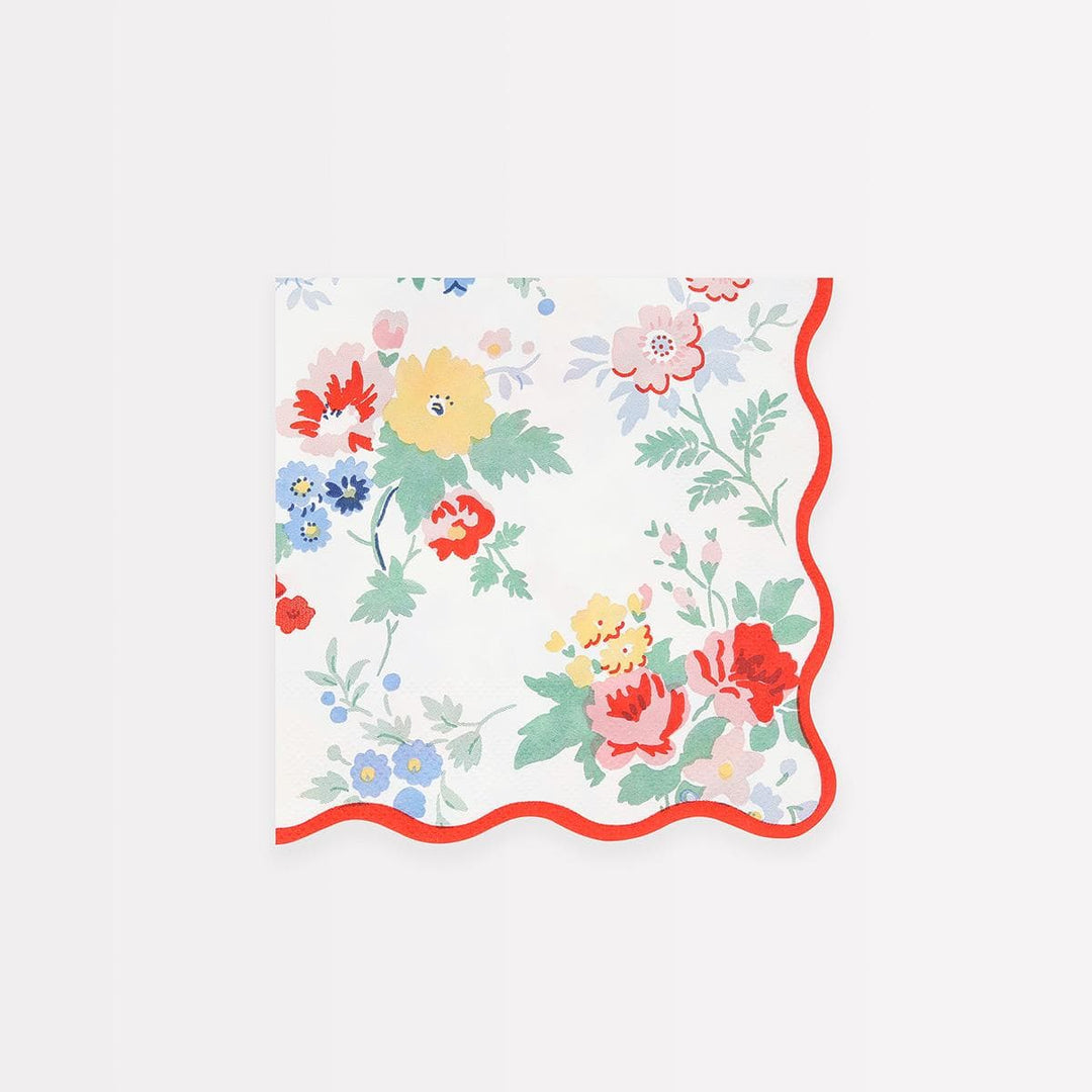 Vintage Floral Small Party Napkins x 16 | Meri Meri party napkins Vintage Floral Small Party Napkins x 16