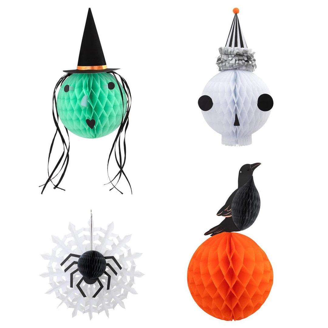 Vintage Halloween Honeycomb Heads x 4 | Meri Meri | Little Big Party Party Decorations Vintage Halloween Honeycomb Heads x 4