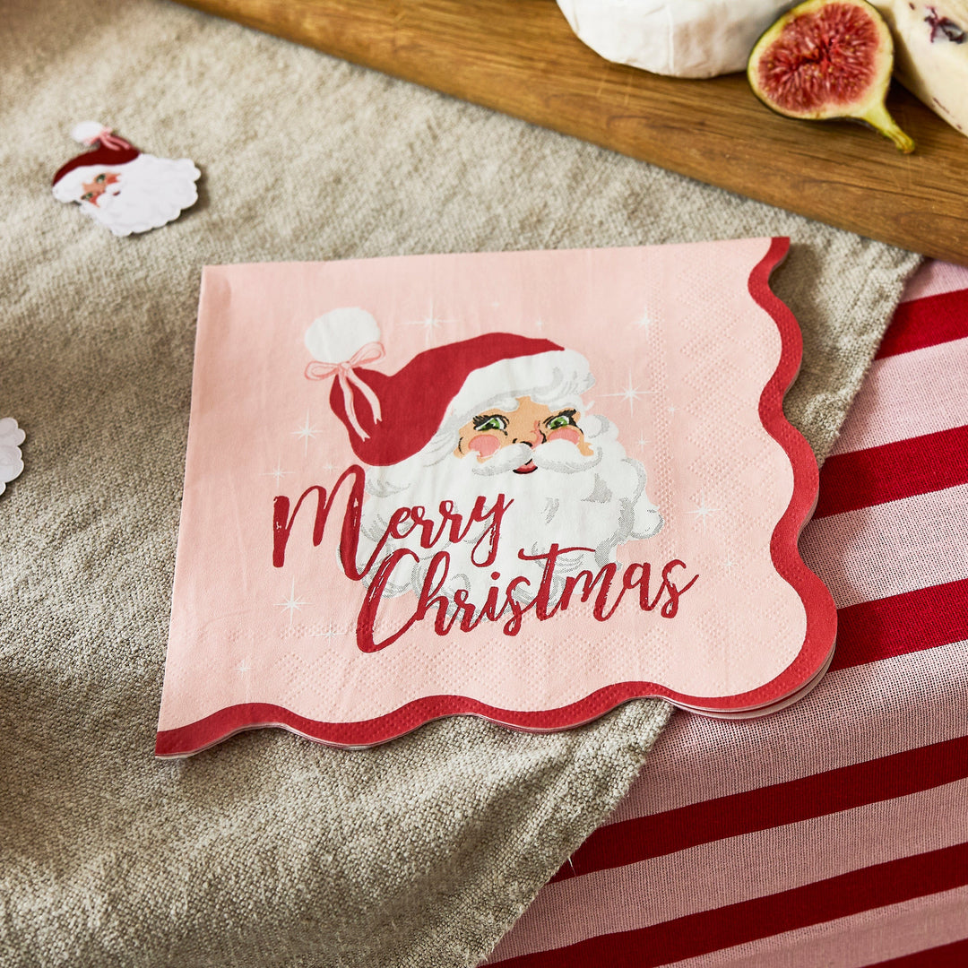 Vintage Santa Paper Napkins - Pack of 16 Paper Napkins Vintage Santa Paper Napkins - Pack of 16