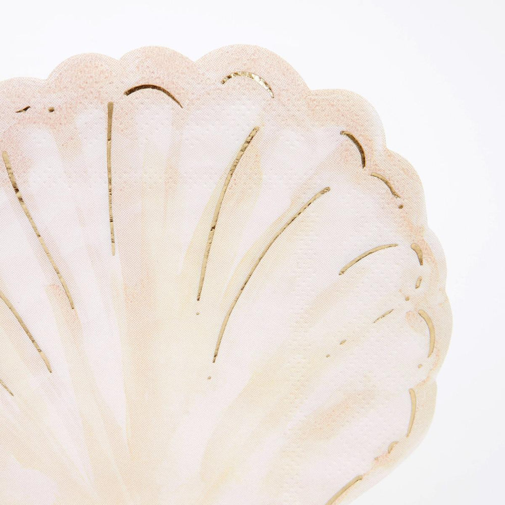 Watercolour Clam Shell Party Napkins x 16 | Meri Meri party napkins Watercolour Clam Shell Party Napkins x 16
