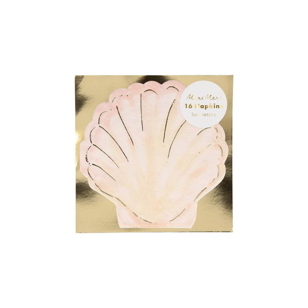 Watercolour Clam Shell Party Napkins x 16 | Meri Meri party napkins Watercolour Clam Shell Party Napkins x 16