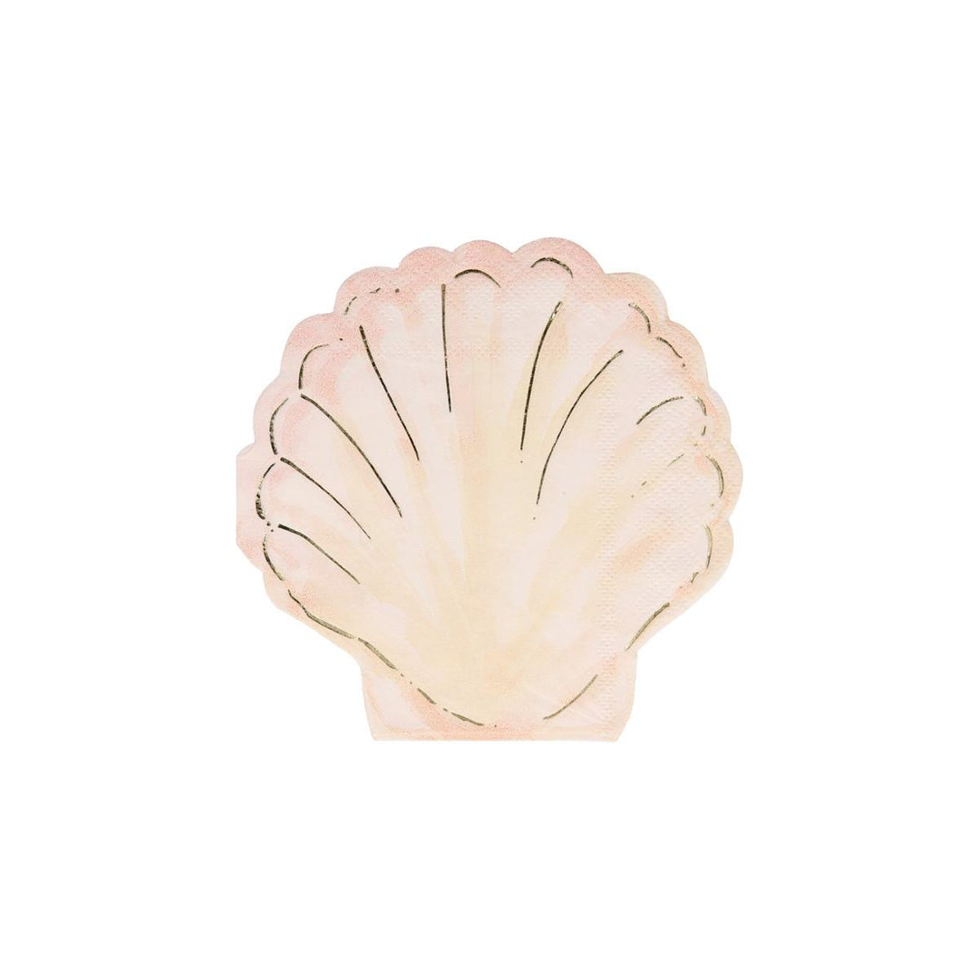 Watercolour Clam Shell Party Napkins x 16 | Meri Meri party napkins Watercolour Clam Shell Party Napkins x 16