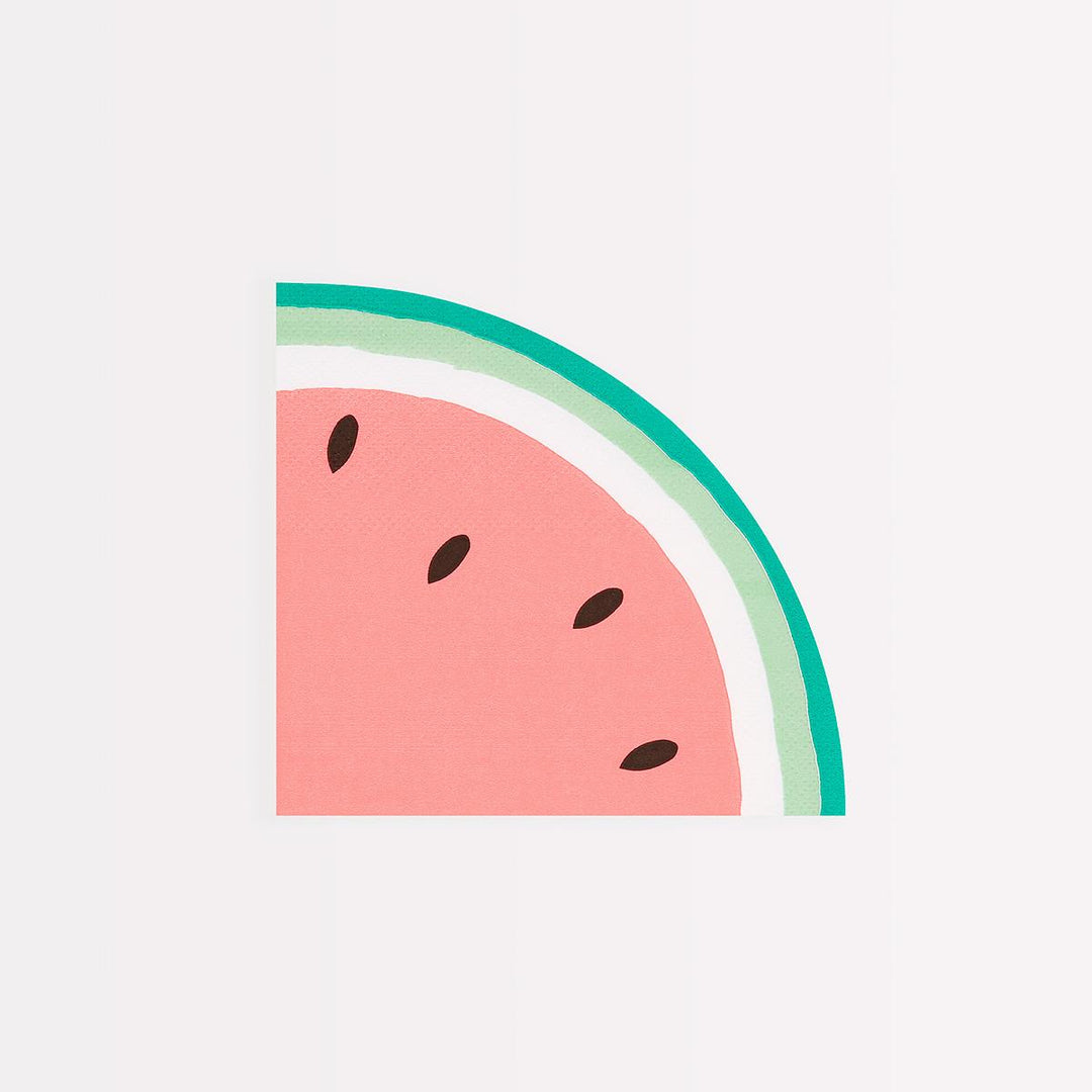 Watermelon Slice Napkins x 16 | Summer Party Tableware UK Napkins Watermelon Slice Napkins x 16