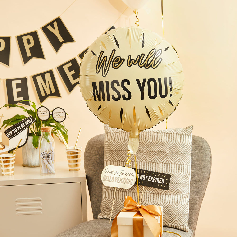 We Will Miss You Foil Balloon - Retirement Decorations Balloons We Will Miss You! Foil Balloon