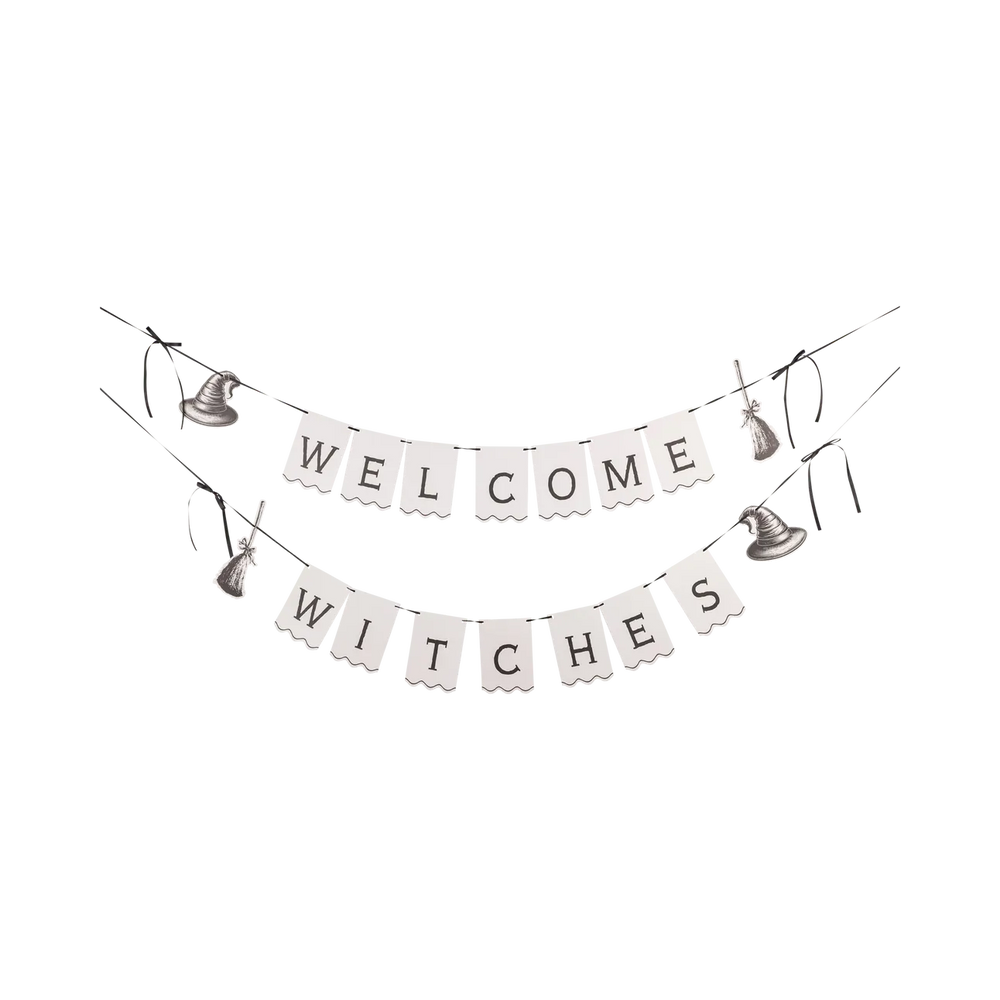 Welcome Witches Halloween Banner | My Mind's Eye Halloween Decorations Bunting Welcome Witches Halloween Banner
