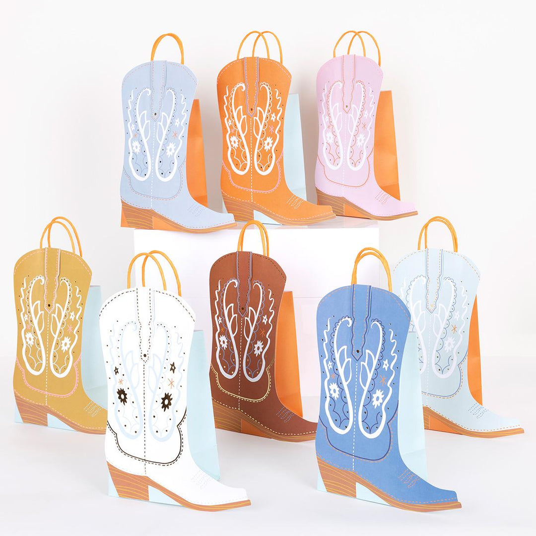 Western Boot Party Bags x 8 | Cowboy Party UK Party Bags Western Boot Party Bags x 8