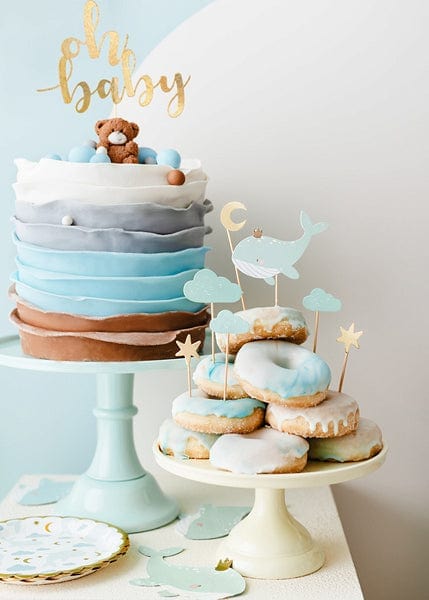 Cake Topper Whale Theme Cake Toppers - set of 7