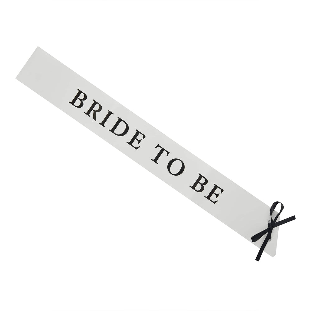 White Bride to Be Sash - Hen Party Supplies Party Accessories White Bride to Be Sash