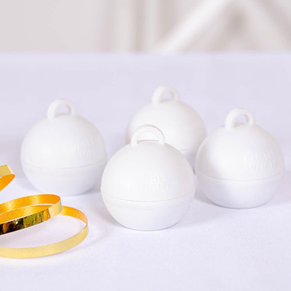 White Bubble Balloon Weights - White x 4 balloon weight White Bubble Balloon Weights - White x 4