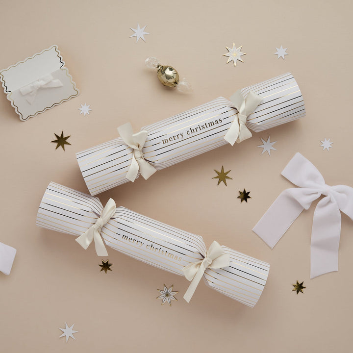 White Christmas Fill Your Own Crackers x 6 | Hootyballoo Cracker Kit christmas crackers White Christmas Fill Your Own Crackers x 6