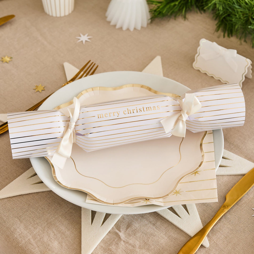 White Christmas Fill Your Own Crackers x 6 | Hootyballoo Cracker Kit christmas crackers White Christmas Fill Your Own Crackers x 6