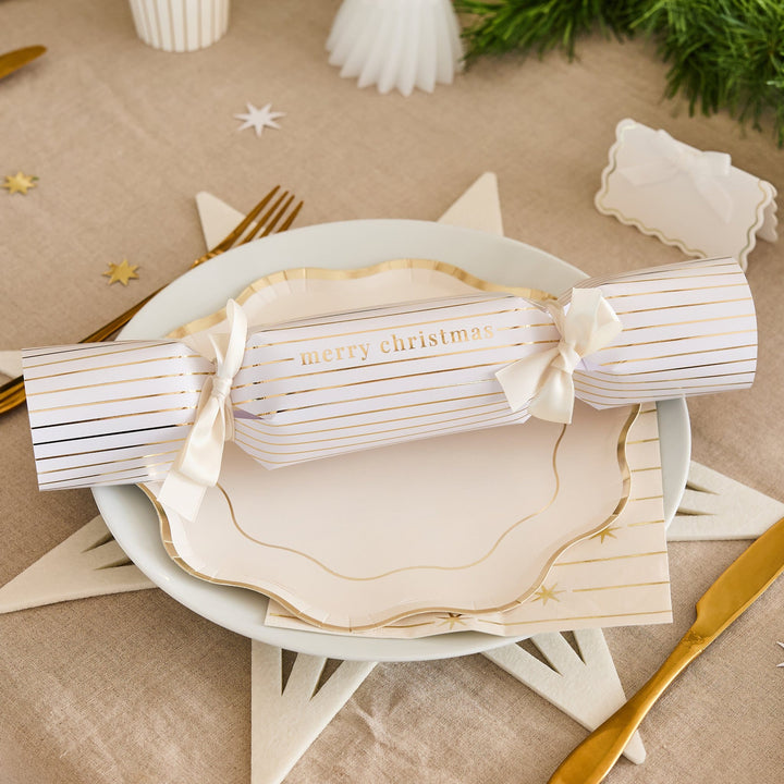 White Christmas Fill Your Own Crackers x 6 | Hootyballoo Cracker Kit christmas crackers White Christmas Fill Your Own Crackers x 6