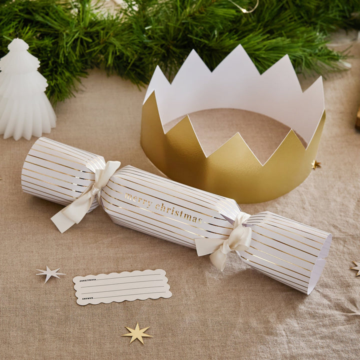 White Christmas Fill Your Own Crackers x 6 | Hootyballoo Cracker Kit christmas crackers White Christmas Fill Your Own Crackers x 6
