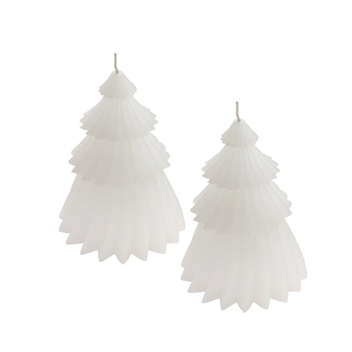 White Christmas Tree Candles x 2 | Hootyballoo Christmas Candles Candle White Christmas Tree Candles x 2