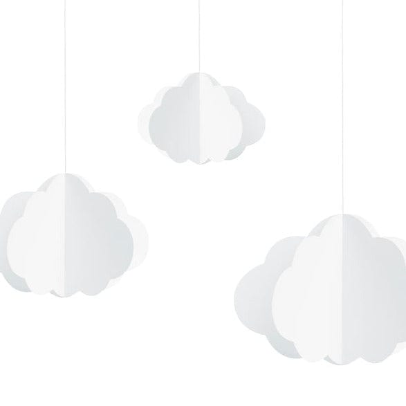 White Cloud Paper Napkins - Baby Shower Party Decorations Cloud Theme Paper Napkins White Cloud Hanging Decorations (3)