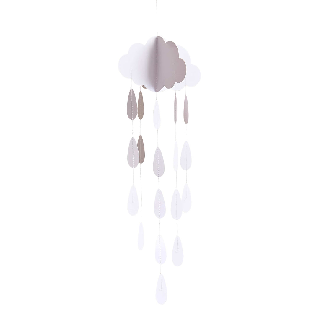 White Hanging Cloud Mobile | Baby Shower Supplies UK Party Decorations White Hanging Cloud Mobile