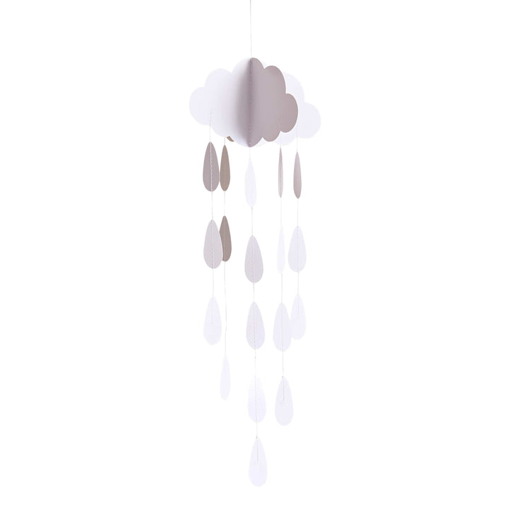 White Hanging Cloud Mobile | Baby Shower Supplies UK Party Decorations White Hanging Cloud Mobile