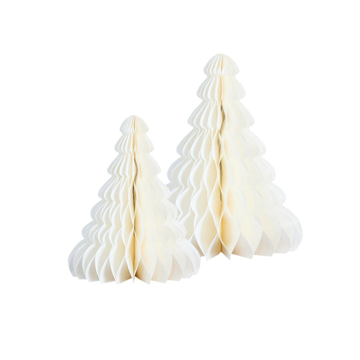 White Honeycomb Christmas Trees x 2 | Hootyballoo Christmas Decorations christmas decorations White Honeycomb Christmas Trees x 2