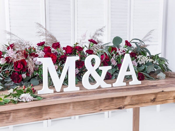 White Personalised Wooden Letters ornament White Personalised Wooden Letters