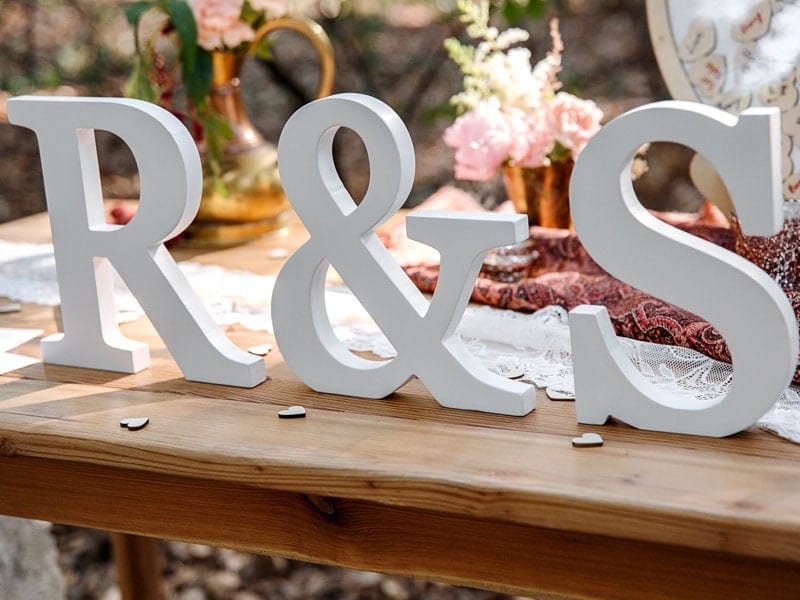 White Personalised Wooden Letters ornament White Personalised Wooden Letters