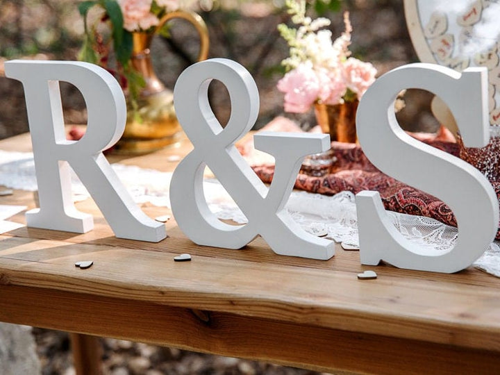White Personalised Wooden Letters ornament White Personalised Wooden Letters